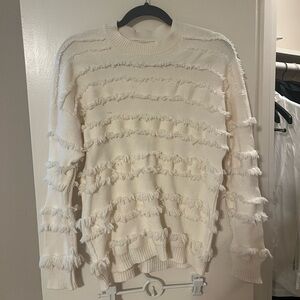AndtheWhy Cream Textured Women's Sweater Size S/M